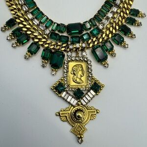 DYLANLEX Parker Necklace Emerald & Gold Collection
